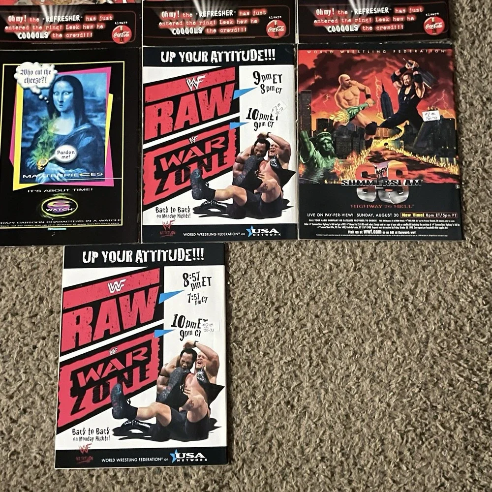 Vintage 1998 WWF Magazine Lot 13 Stone Cold Undertaker Kane Chyna The Rock RAW